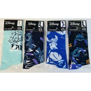New Lilo & Stitch Crew Socks Women's Size 9-13 Colorful Novelty Fun Disney Movie
